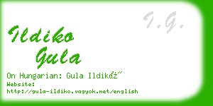 ildiko gula business card